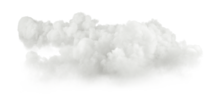 Cutout freedom white clouds horizontal shapes on transparent backgrounds 3d rendering png