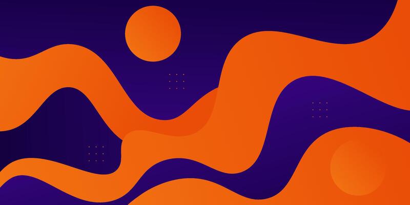 Abstract colored orange liquid background. Trendy blue liquid shape pattern. eps10