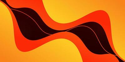 Abstract wave background with colorful orange wave fluid pattern. Trendy wave banner concept background. Eps10 vector