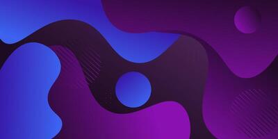 Abstract blue and purple wave pattern on background. Simple and trendy banner design. Eps10 vector