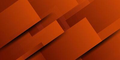 Abstract orange overlapping squares background. Simple and trendy shape pattern with shadow and lines. eps10 vector