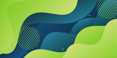 Abstract colorful wave green 3D background. Wave fluid shape pattern design. Eps10 vector