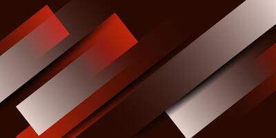 Abstract 3D red and brown diagonal shadow geometric background. Overlapping square shapes with shadow. Eps10 vector