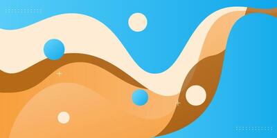 Colorful geometric business banner design. Creative banner design with wave shape as template. Eps10 vector