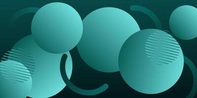 Abstract colored green circle 3D background. Simple circle shape pattern design. eps10 vector