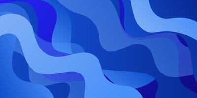 Abstract colorful blue wave banner background. Trendy wave shape pattern design. Eps10 vector