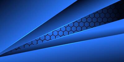 abstract blue lines overlapping on luxurious glittering hexagons on bright modern background. eps10 vector