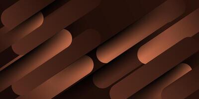 Abstract dark brown background with diagonal lines. Dynamic shapes composition. vector