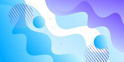 Soft blue and purple geometric business banner design. Creative banner design with wave shape on bright background for template. Simple horizontal banner. Eps10 vector