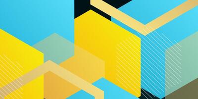 Colorful hexagonal abstract background with blue and orange combination color pattern. Eps10 vector