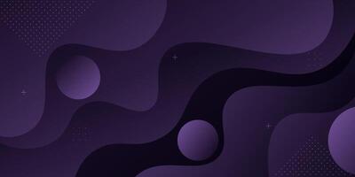 Abstract and realistic dark purple 3D wave background. Cool wave pattern background. vector