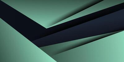 Abstract dark green paper cut background overlapping. Simple arrow square theme pattern with shadow on dark blue background. eps10 vector