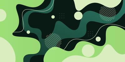 Abstract fluid wave background with green color background. Liquid shape concept. Eps10 vector