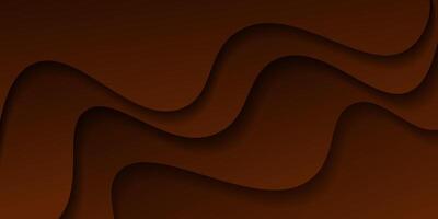 Abstract colorful dark orange geometric wave background. Fluid color design with shadow. Fluid shape composition. vector