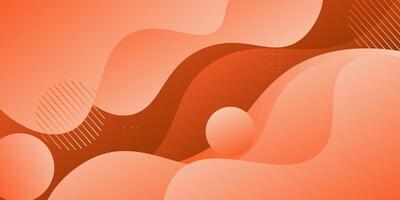 abstract soft orange liquid color, with simple light wave shape decoration background. eps10 vector