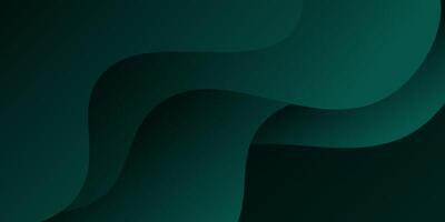 Abstract 3D wave background with dark green liquid shapes in the background. Simple liquid wave shape pattern layer background. Eps10 vector