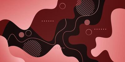 Abstract red geometric wave gradient background with 3d look and simple pattern. Cool and luxury design. eps10 vector