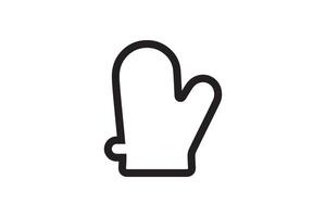 An oven mitt icon on a white background vector