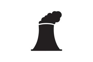 A black and white image of a smoke stack vector