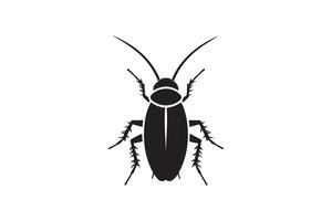 A black and white illustration of a bug vector