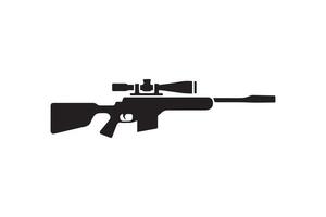 A rifle and scope icon on a white background vector