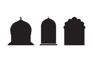 Islamic architecture mosque icon illustration vector
