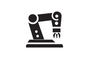 A robot arm icon on a white background vector