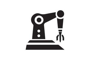 An industrial robot with a fork and spoon vector