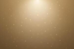 Golden soft bokeh background with light glow from top center vector