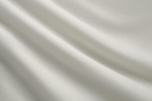White fabric texture with gentle diagonal folds close-up. vector