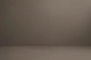 Empty brown studio room background with floor and wall vector