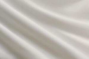 Smooth white fabric textile background with soft folds. vector