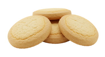Cookie Stack with Golden Chips on Transparent Background png