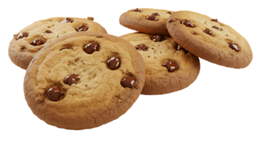 Mouth-Watering Cookies Stack Isolated on White Transparent Background png