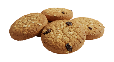 Stack of Tasty Chocolate Cookies on Transparent Background png