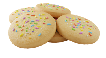 Tempting Golden Cookies on Transparent Background, Isolated Image png