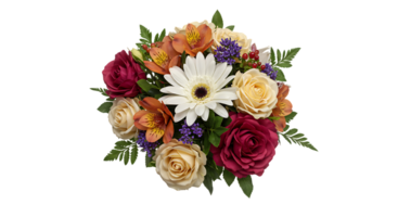 Beautiful hand-held bouquet cut out from background png