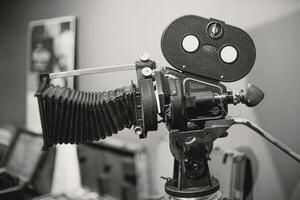 Arriflex 35, from Arri Germany handheld newsreel camera design by Erich Kastner with butterfly mirror shutter. 12 May 2024, Bangkok, THAILAND. photo