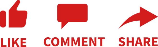 Sign subscribe button, red subscribe button social media button. Subscribe like comment share png