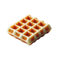 Square crispy waffle slices with a mesh pattern png