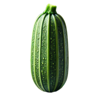 Fresh zucchinis in various shapes and sizes, top view isolated on transparent background png