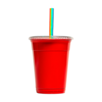 Isolated drink in red cup studio photo png
