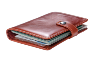 Wallet display studio close-up png