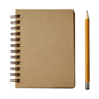 Sketching ideas notebook and pencil png