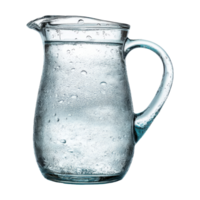 Studio isolated glass pitcher png