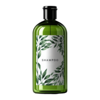 Natural shampoo design studio with greenery png