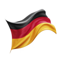 Bild zeigt an winken Deutsche Flagge mit Schwarz, Rot, und Gelb horizontal Streifen. Flagge erscheint zu Sein im Bewegung, symbolisieren National Stolz und Identität png