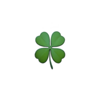 Vibrant green four leaf clover symbolizing luck and prosperity, isolated on transparency background. clover leaves are evenly shaped, creating symmetrical and pleasing design png