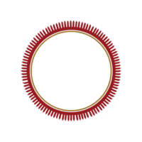 circular quadro, Armação com vermelho cravado fronteira e ouro interior anel cria impressionante Projeto. negrito cores e simétrico padronizar faço isto adequado para decorativo finalidades ou gráfico Projeto projetos png