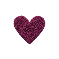 Textured pink heart shape with unique, bumpy surface stands out against plain background, conveying sense of love and creativity png